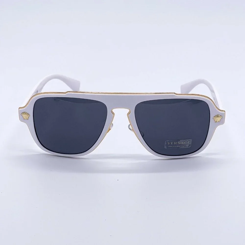 Sale Versace White 56mm Unisex Sunglasses